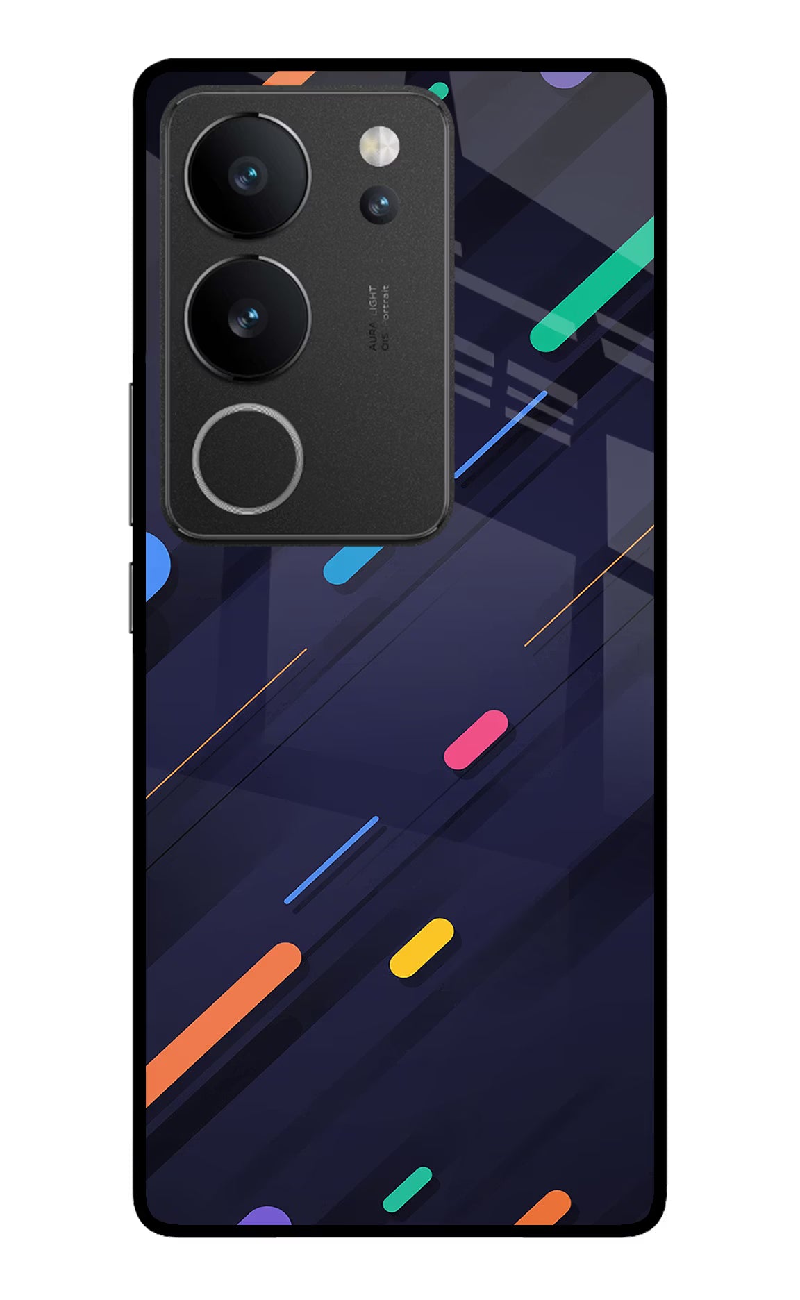 Abstract Design Vivo V29/V29 Pro Glass Case Back Cover by Casekaro