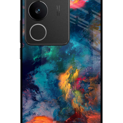 Artwork Paint Vivo V29/V29 Pro Glass Case Back Cover by Casekaro