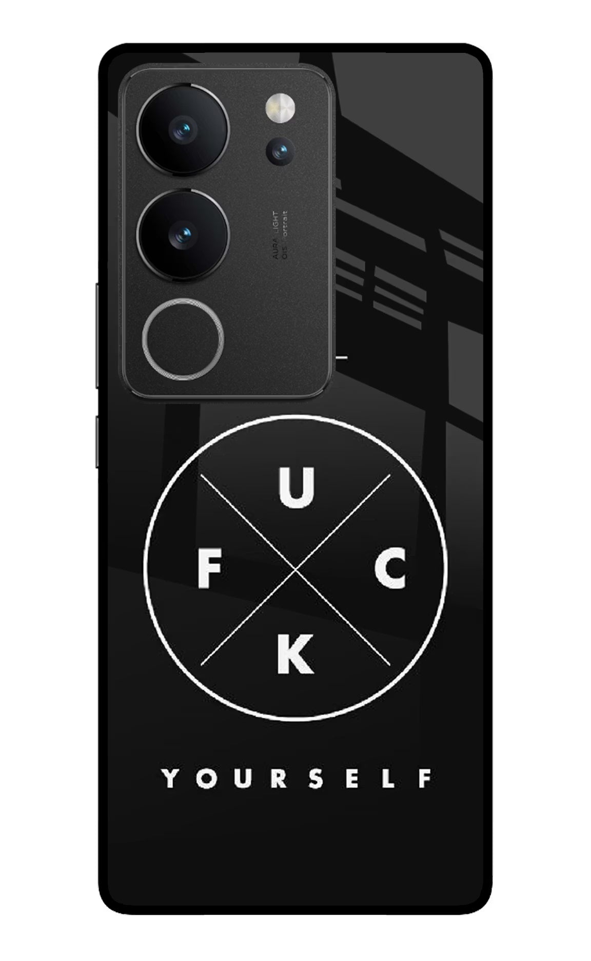 Go Fuck Yourself Vivo V29/V29 Pro Glass Case Back Cover by Casekaro
