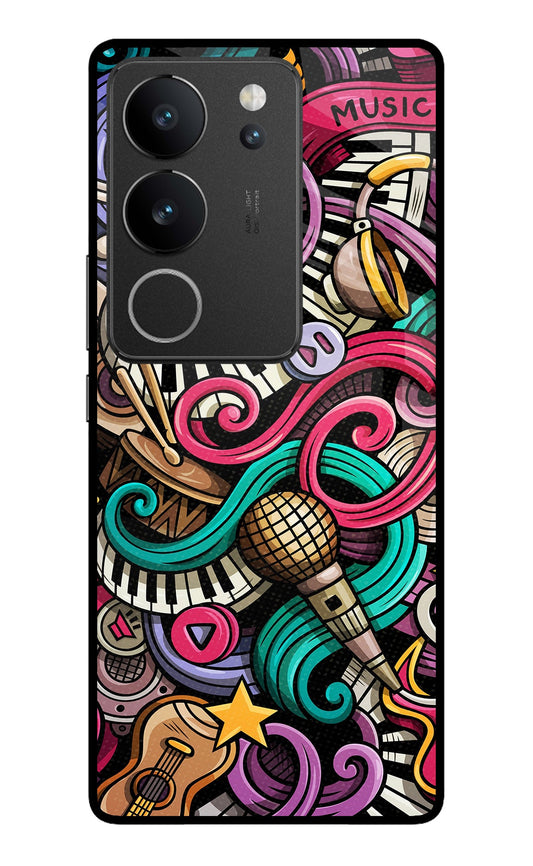 Music Abstract Vivo V29/V29 Pro Glass Case