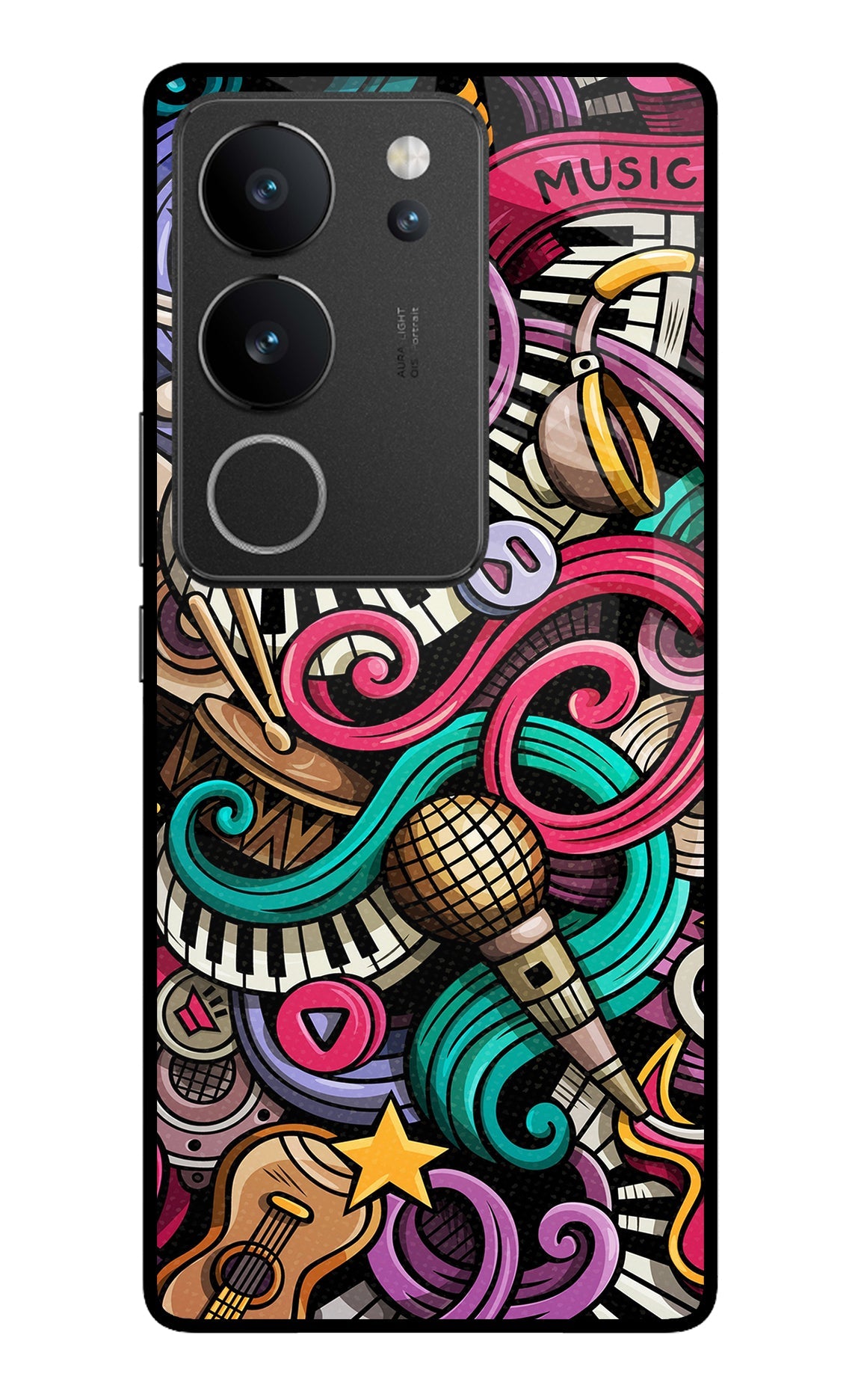 Music Abstract Vivo V29/V29 Pro Back Cover