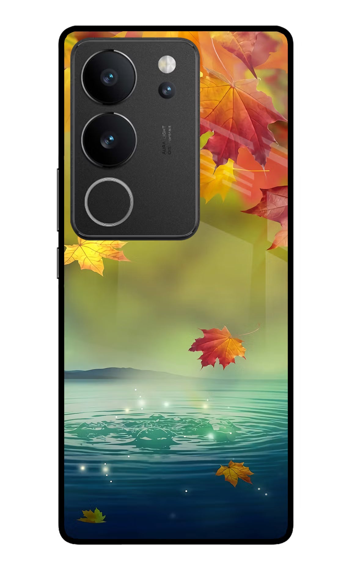 Flowers Vivo V29/V29 Pro Glass Case Back Cover by Casekaro