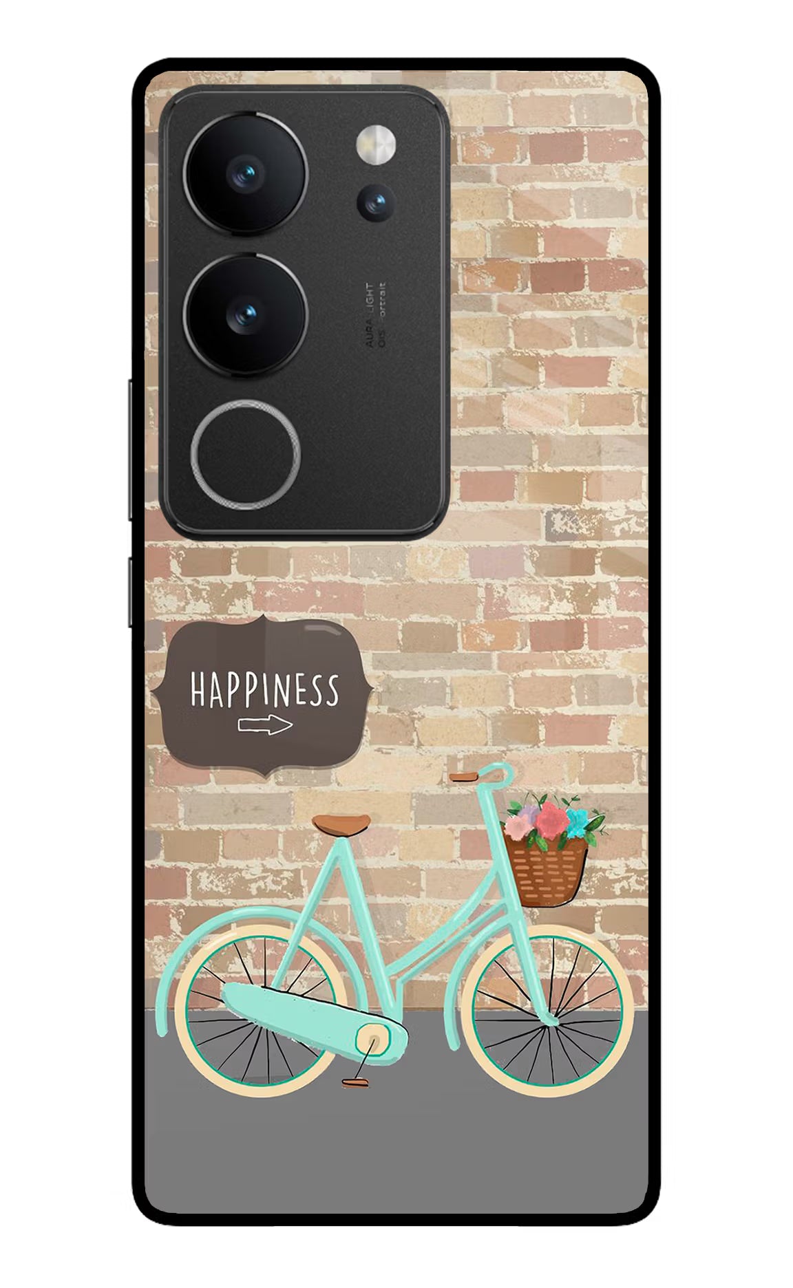 Happiness Artwork Vivo V29/V29 Pro Glass Case Back Cover by Casekaro