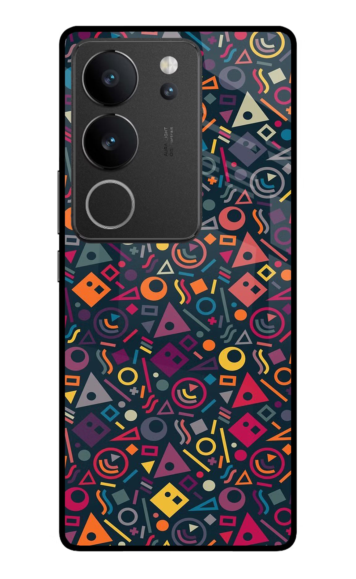 Geometric Abstract Vivo V29/V29 Pro Glass Case Back Cover by Casekaro