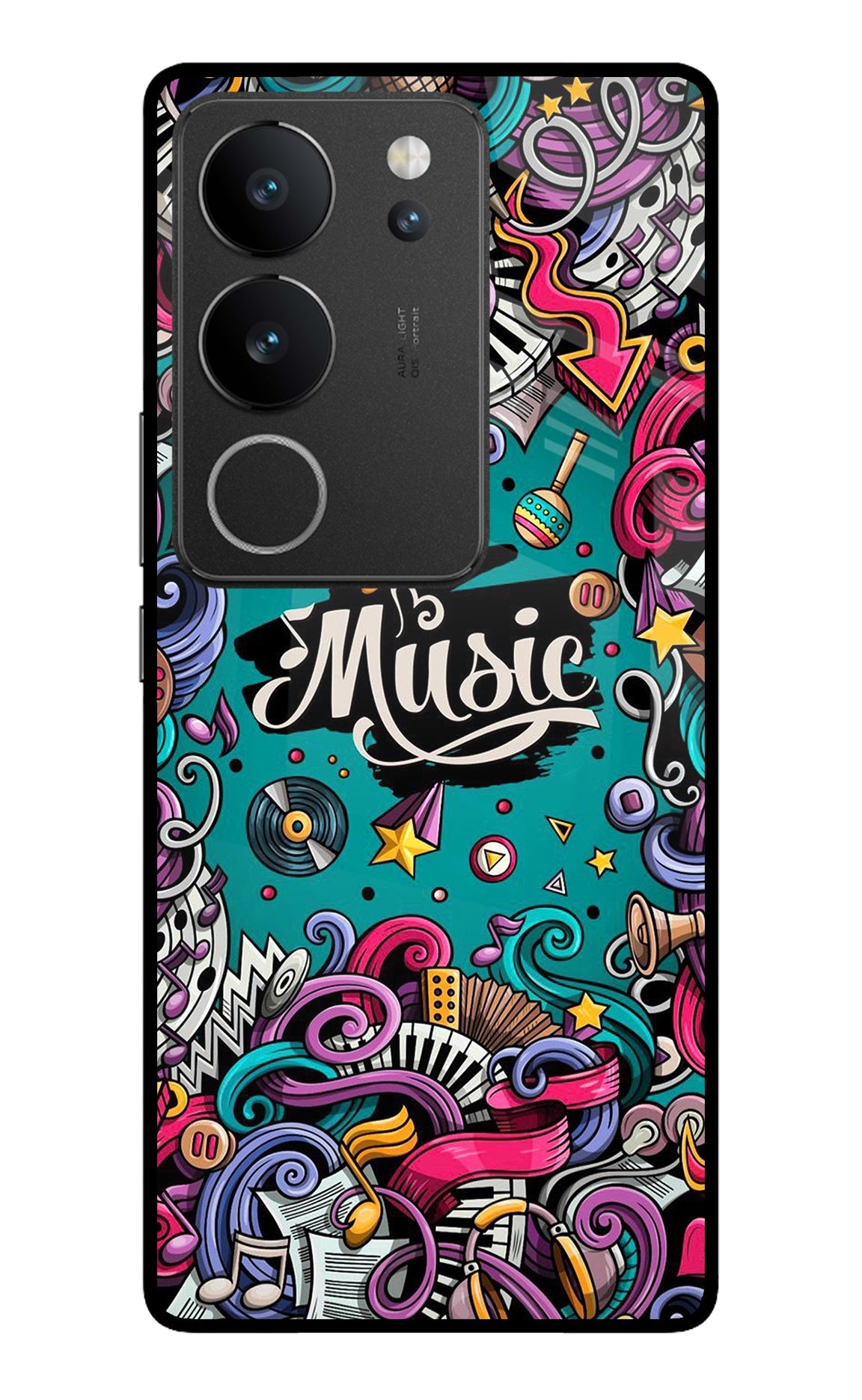 Music Graffiti Vivo V29/V29 Pro Back Cover