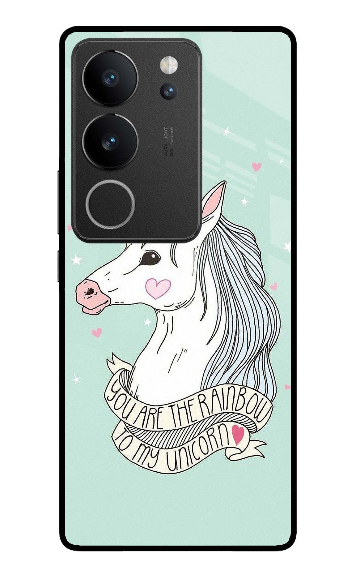 Unicorn Wallpaper Vivo V29/V29 Pro Glass Case