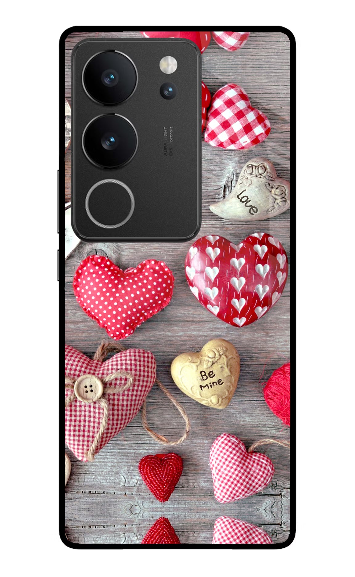 Love Wallpaper Vivo V29/V29 Pro Glass Case Back Cover by Casekaro