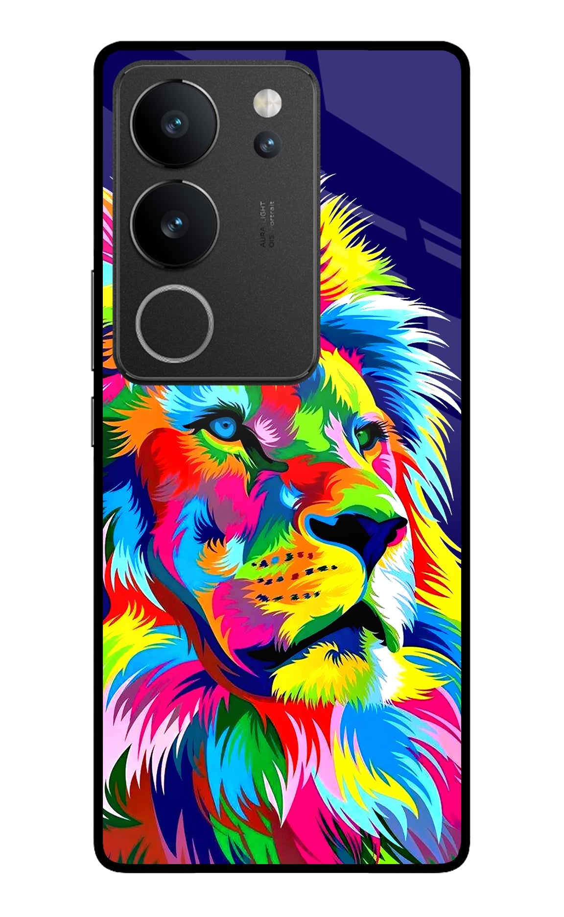 Vector Art Lion Vivo V29/V29 Pro Glass Case