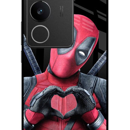 Deadpool Vivo V29/V29 Pro Glass Case Back Cover by Casekaro