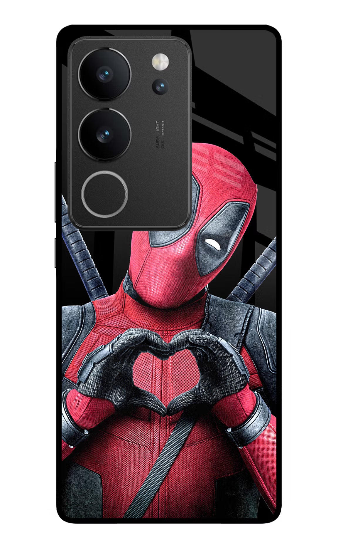 Deadpool Vivo V29/V29 Pro Glass Case Back Cover by Casekaro