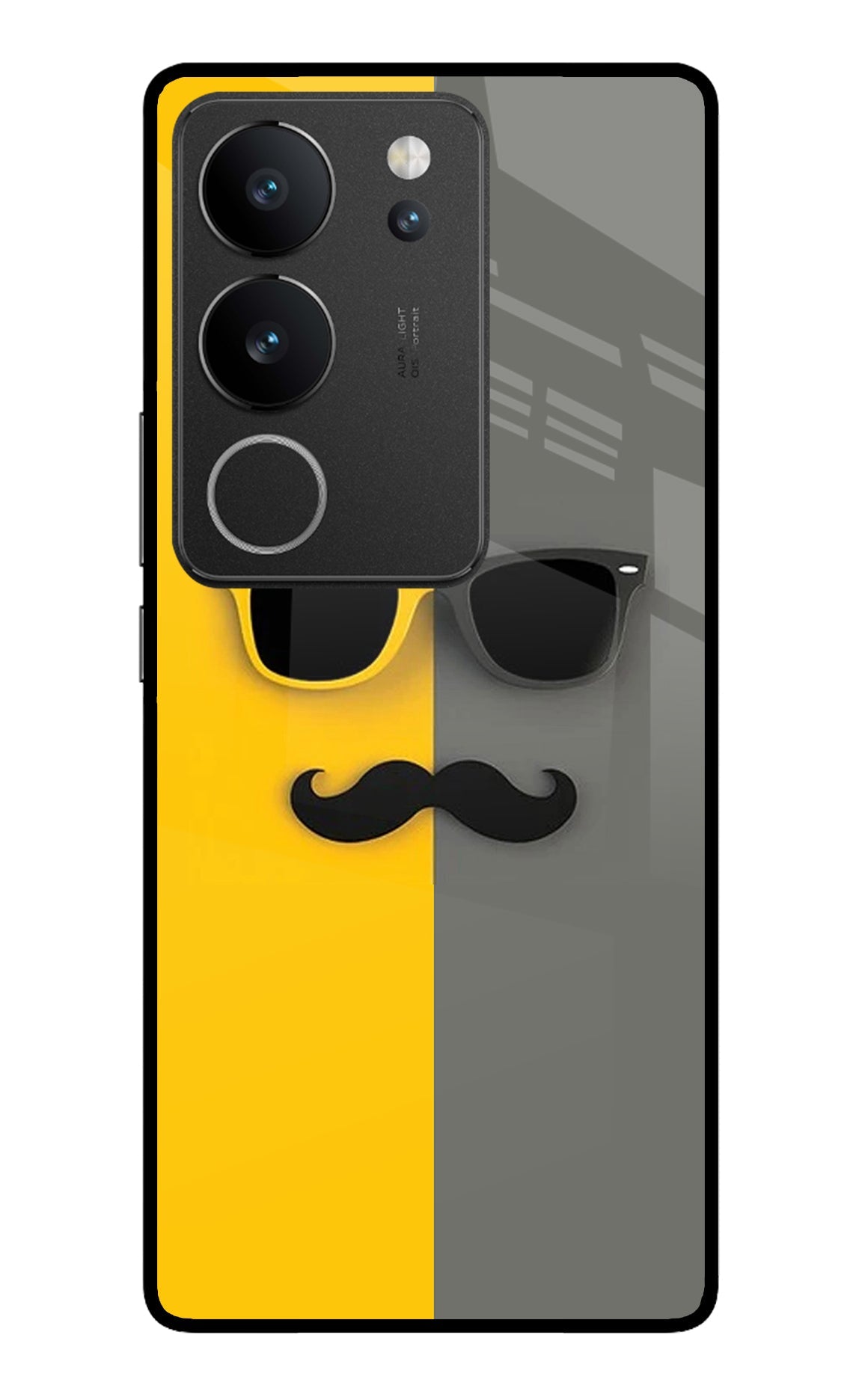 Sunglasses with Mustache Vivo V29/V29 Pro Back Cover