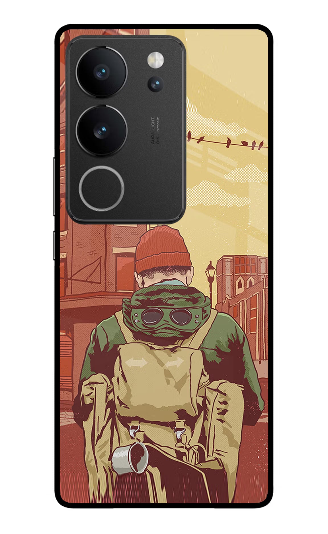 Adventurous Vivo V29/V29 Pro Glass Case Back Cover by Casekaro