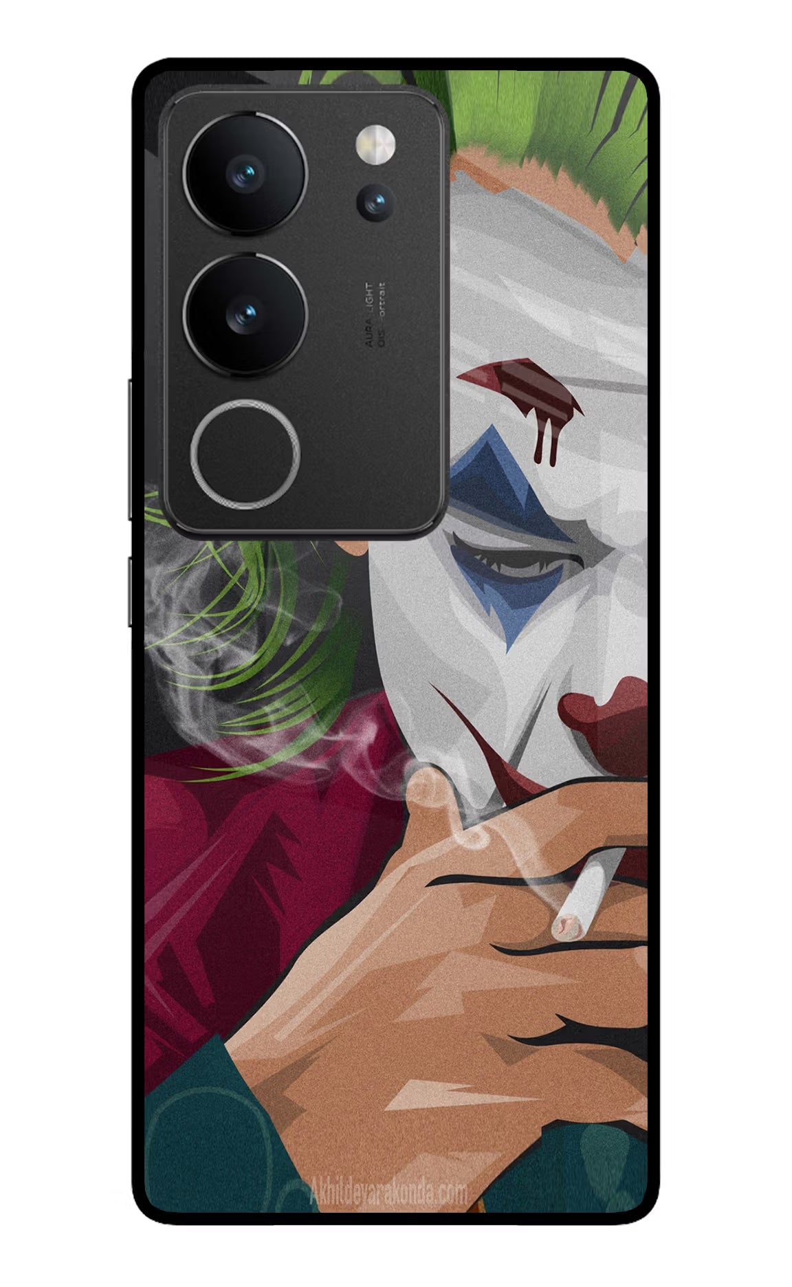 Joker Smoking Vivo V29/V29 Pro Glass Case Back Cover by Casekaro