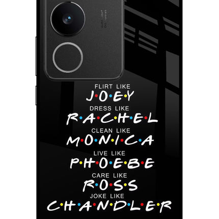 FRIENDS Character Vivo V29/V29 Pro Glass Case