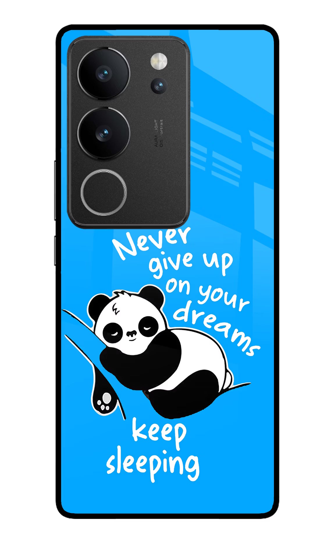 Keep Sleeping Vivo V29/V29 Pro Glass Case Back Cover by Casekaro