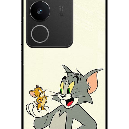 Tom & Jerry Vivo V29/V29 Pro Glass Case Back Cover by Casekaro