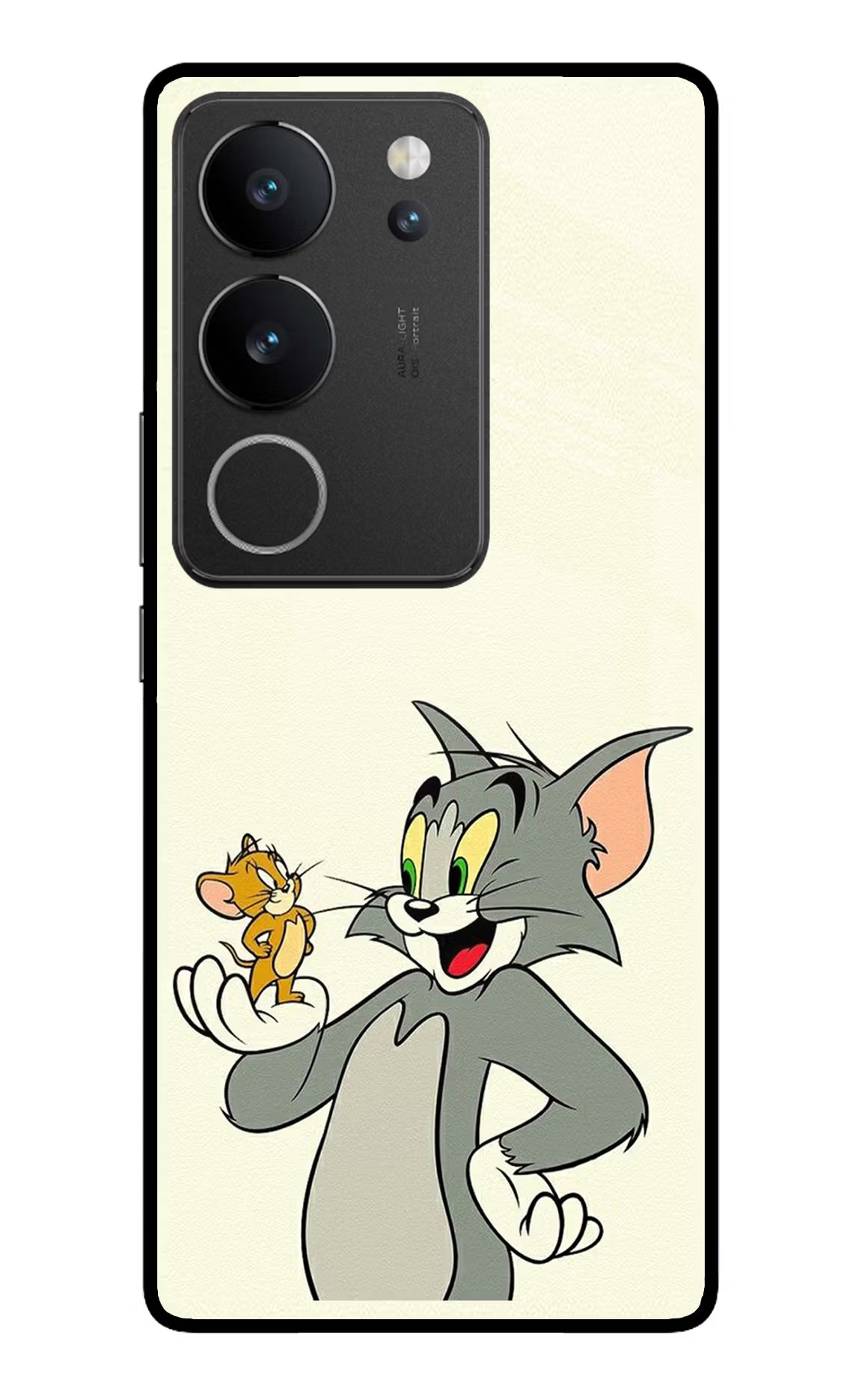 Tom & Jerry Vivo V29/V29 Pro Glass Case Back Cover by Casekaro