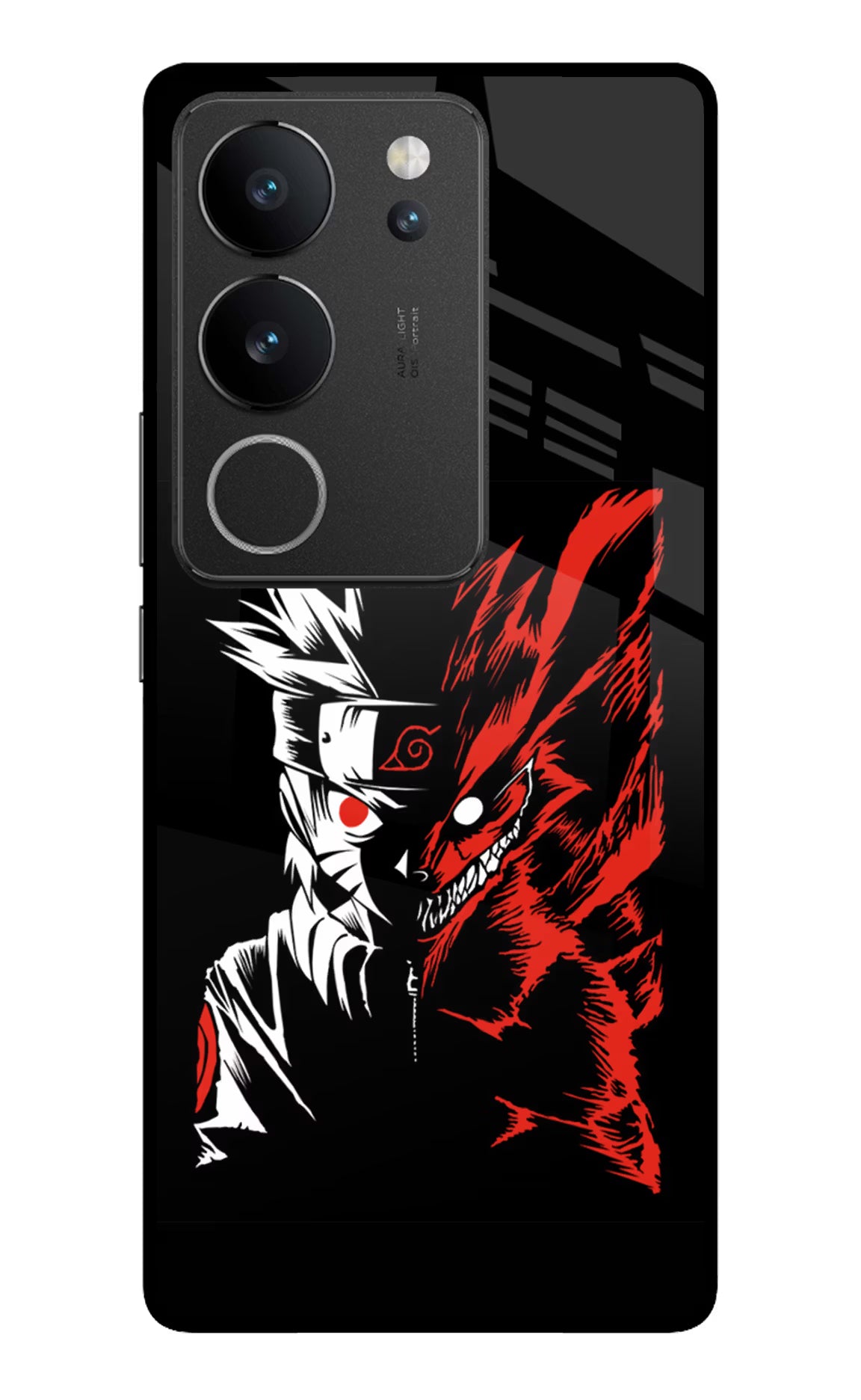 Naruto Two Face Vivo V29/V29 Pro Glass Case Back Cover by Casekaro