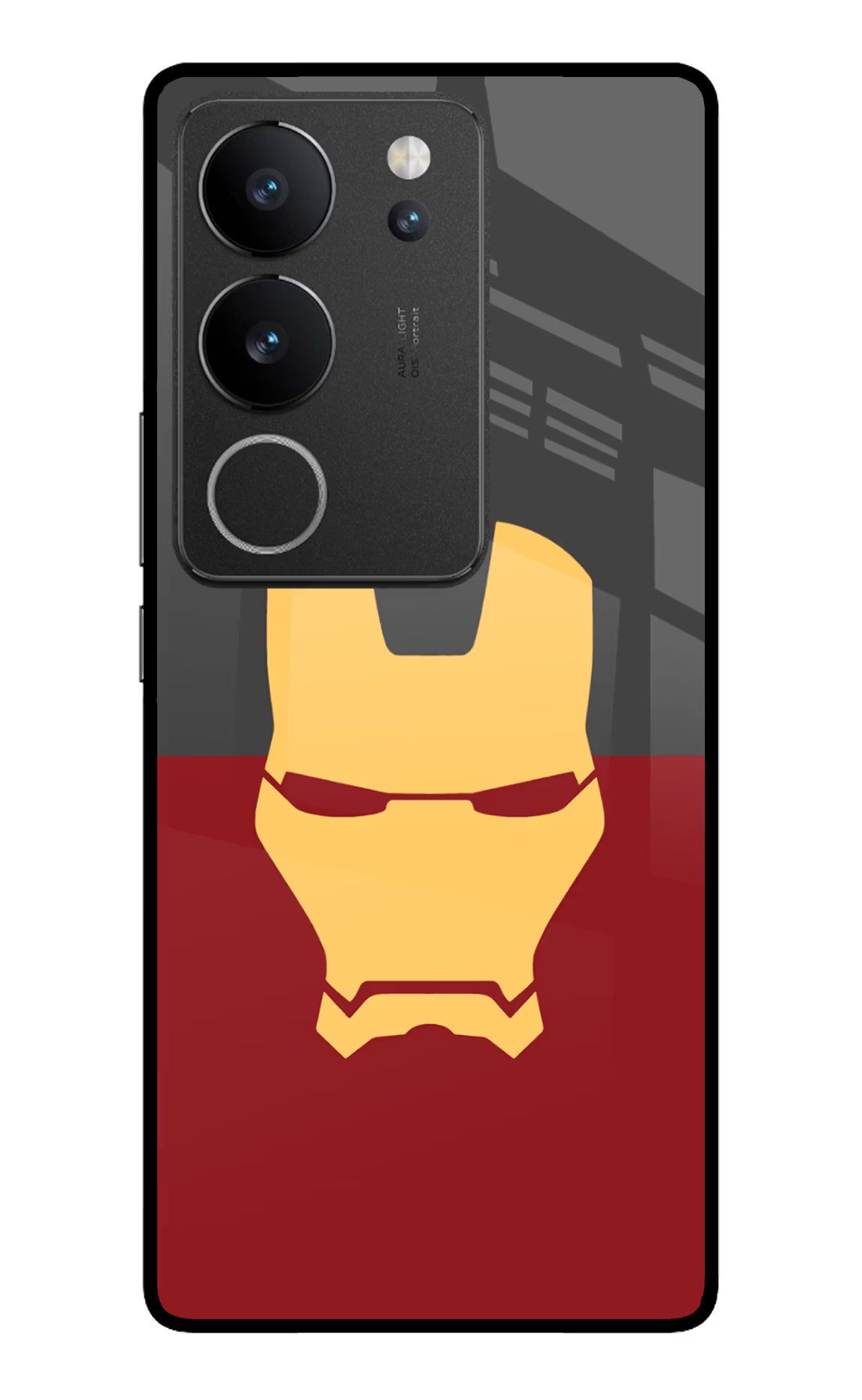 Ironman Vivo V29/V29 Pro Glass Case Back Cover by Casekaro