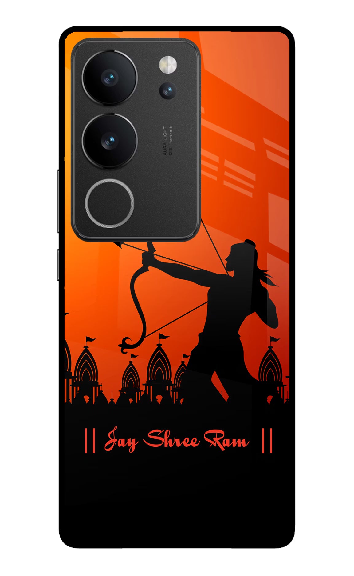 Lord Ram - 4 Vivo V29/V29 Pro Glass Case Back Cover by Casekaro