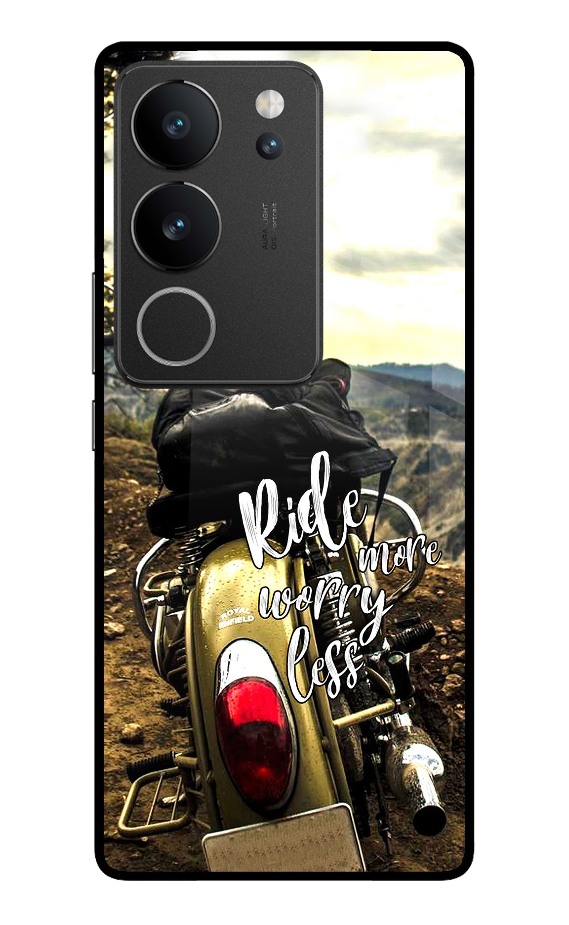 Ride More Worry Less Vivo V29/V29 Pro Glass Case