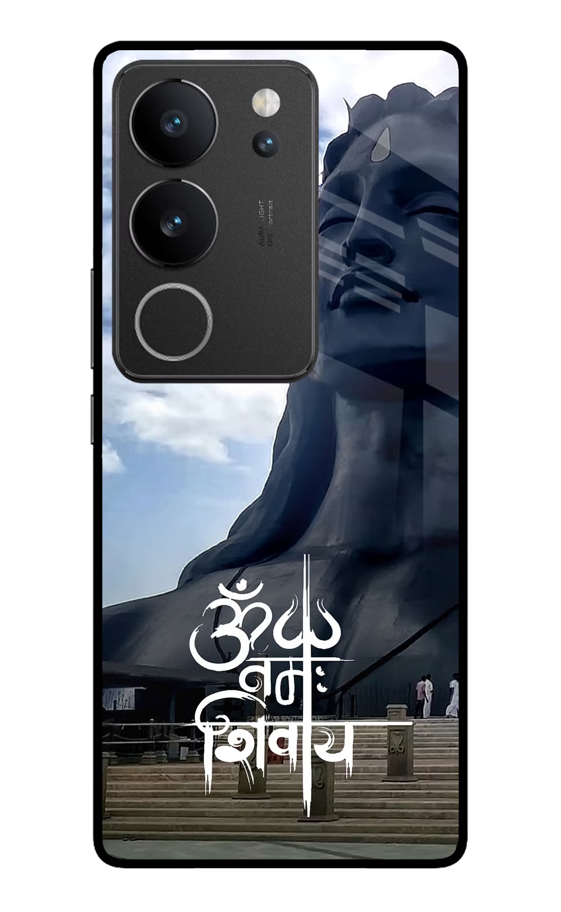 Om Namah Shivay Vivo V29/V29 Pro Glass Case Back Cover by Casekaro