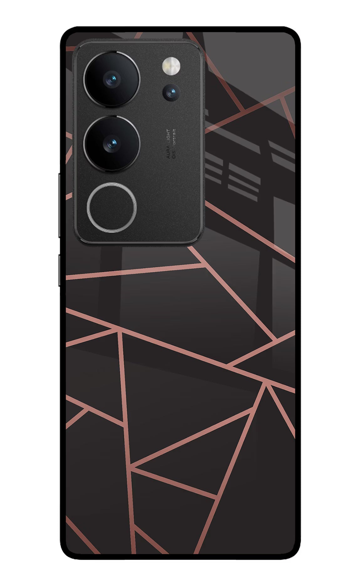 Geometric Pattern Vivo V29/V29 Pro Glass Case Back Cover by Casekaro