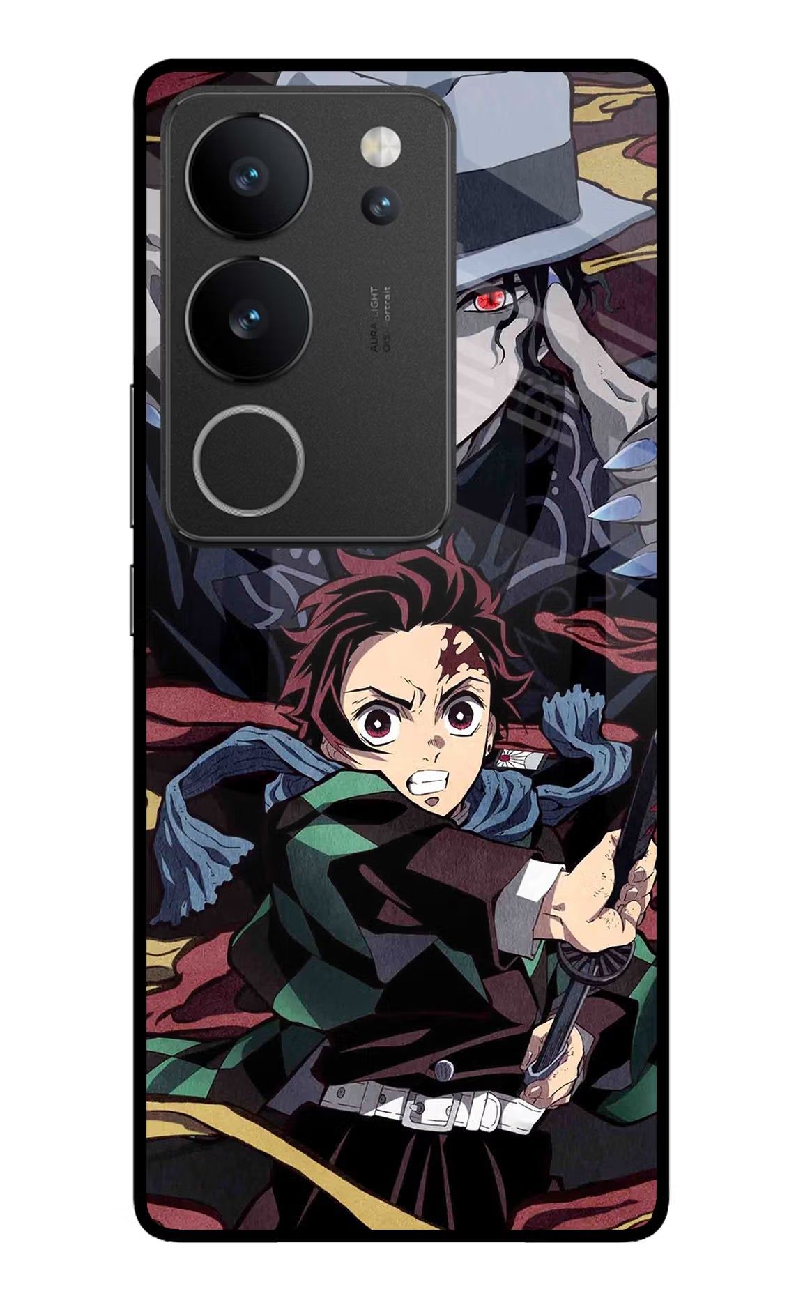 Demon Slayer Vivo V29/V29 Pro Glass Case Back Cover by Casekaro