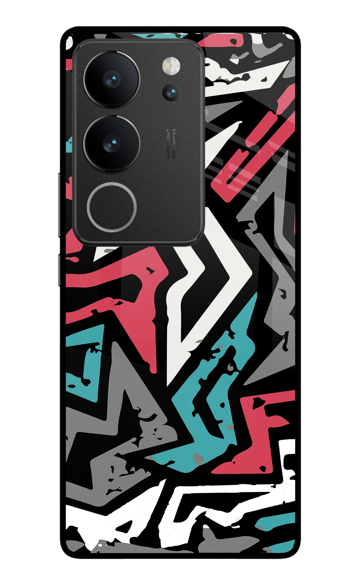 Geometric Graffiti Vivo V29/V29 Pro Glass Case