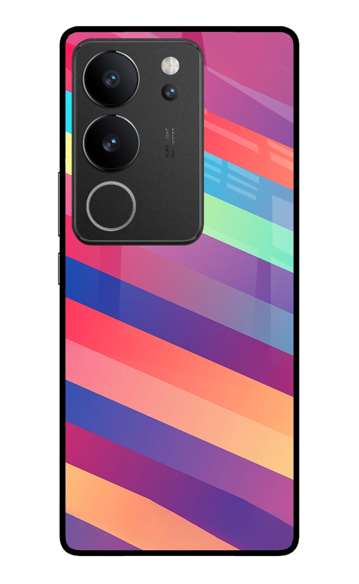 Stripes color Vivo V29/V29 Pro Glass Case