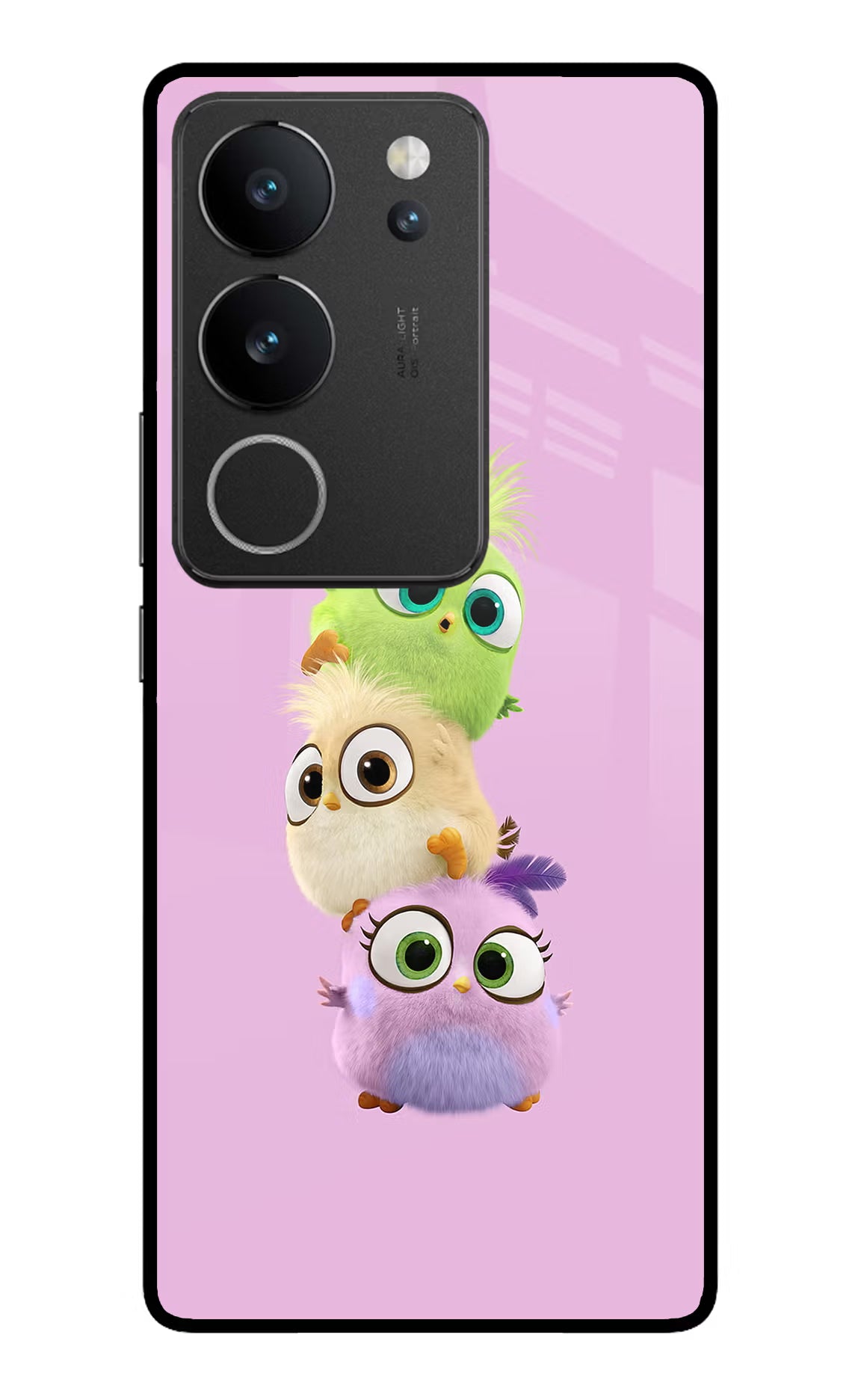 Cute Little Birds Vivo V29/V29 Pro Glass Case Back Cover by Casekaro
