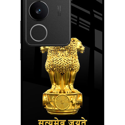 Satyamev Jayate Golden Vivo V29/V29 Pro Glass Case