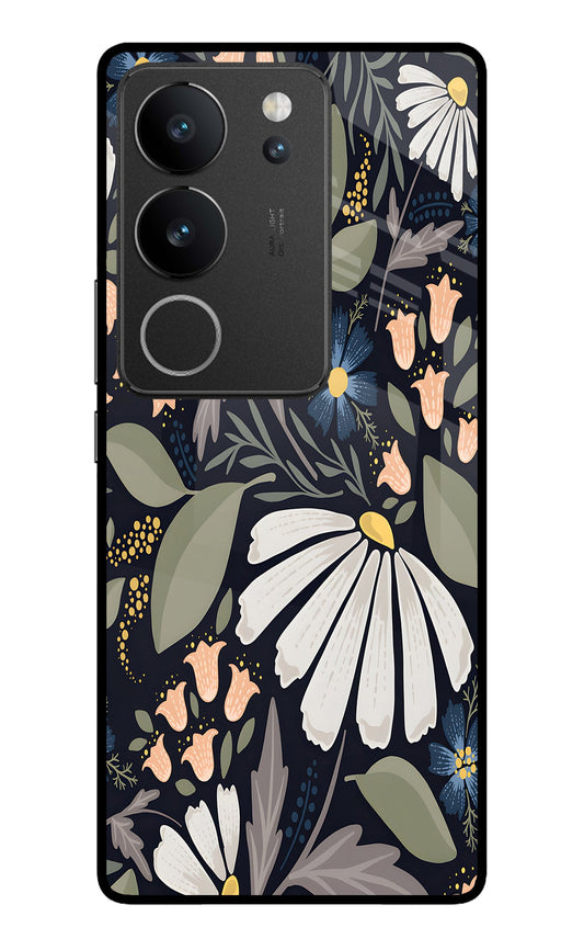 Flowers Art Vivo V29/V29 Pro Glass Case