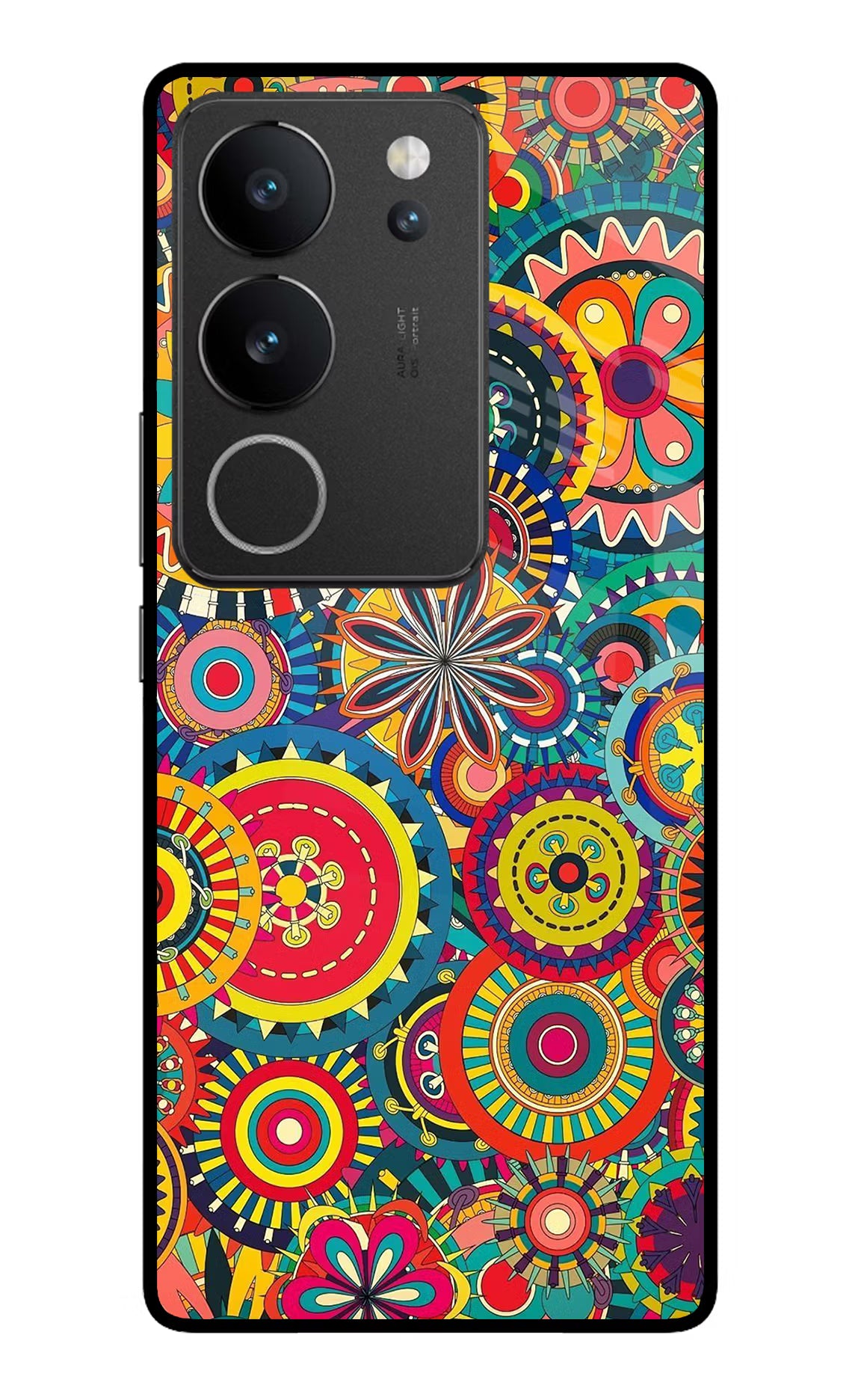Gol Gol Art Vivo V29/V29 Pro Glass Case Back Cover by Casekaro