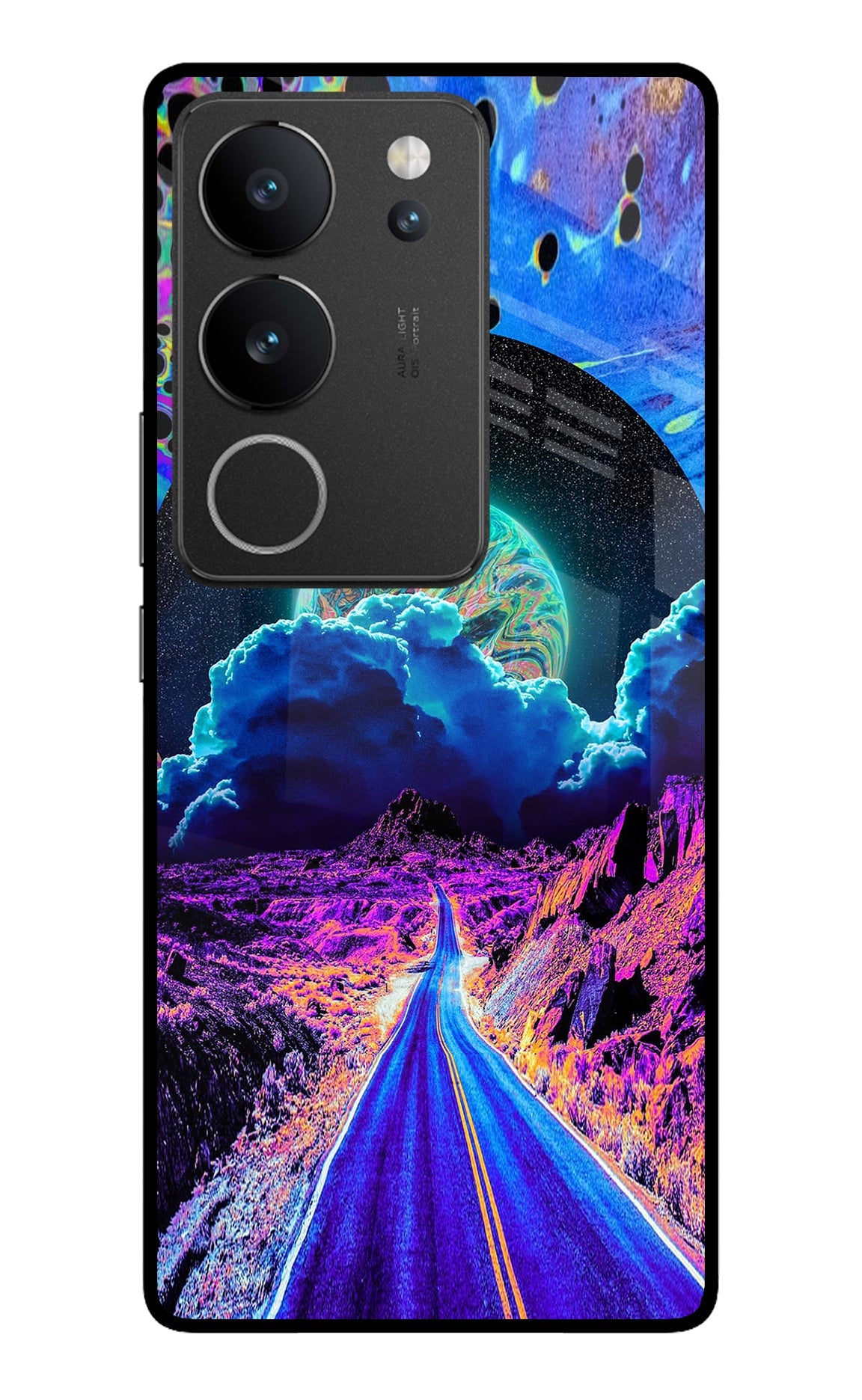 Psychedelic Painting Vivo V29/V29 Pro Glass Case