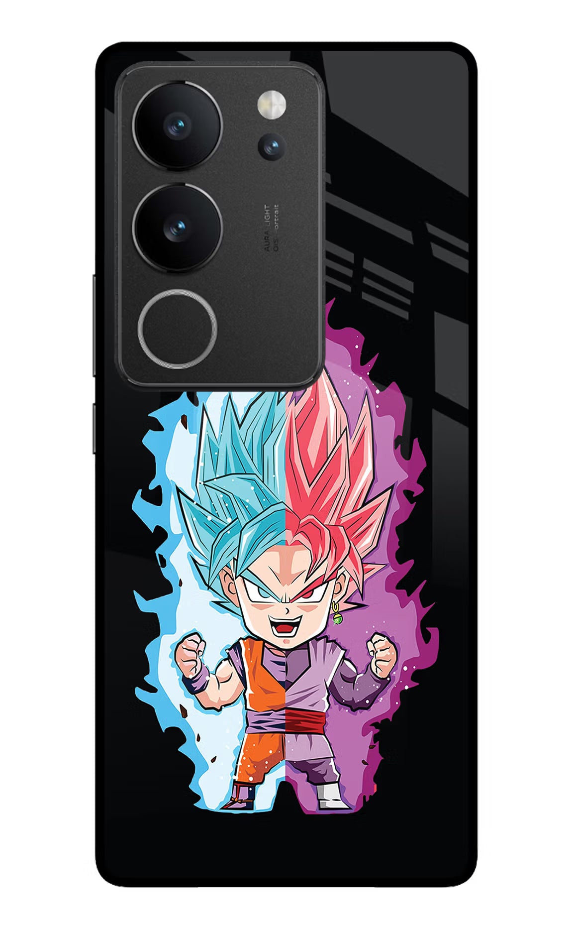 Chota Goku Vivo V29/V29 Pro Glass Case Back Cover by Casekaro