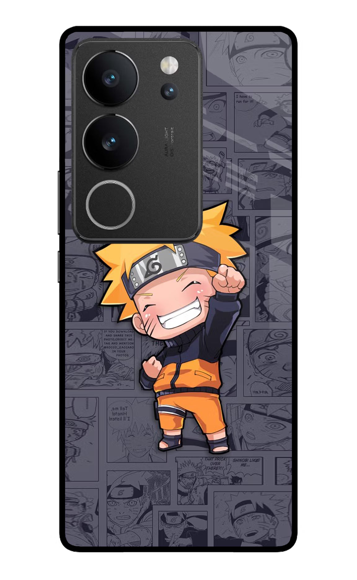 Chota Naruto Vivo V29/V29 Pro Glass Case Back Cover by Casekaro