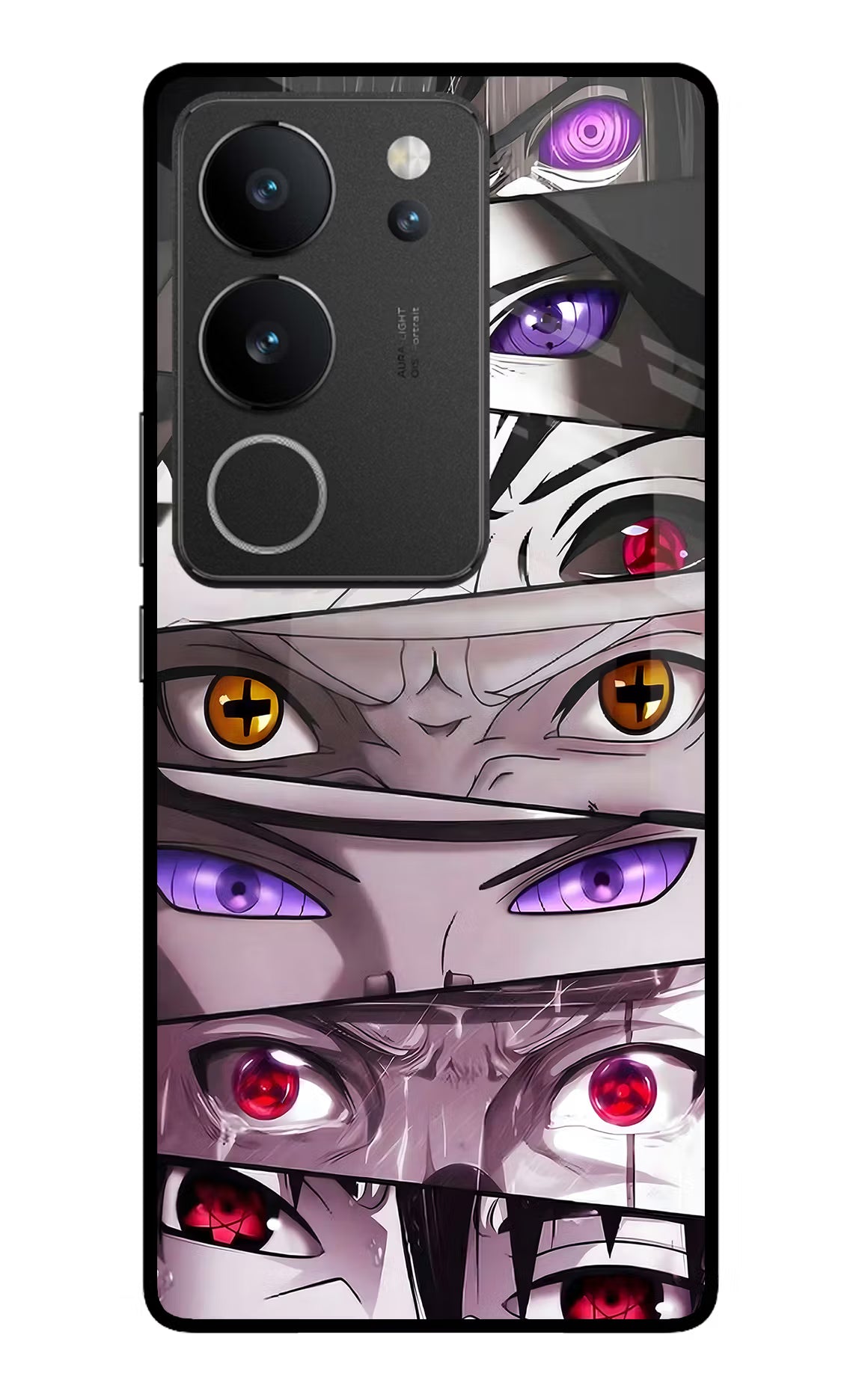 Naruto Anime Vivo V29/V29 Pro Glass Case Back Cover by Casekaro
