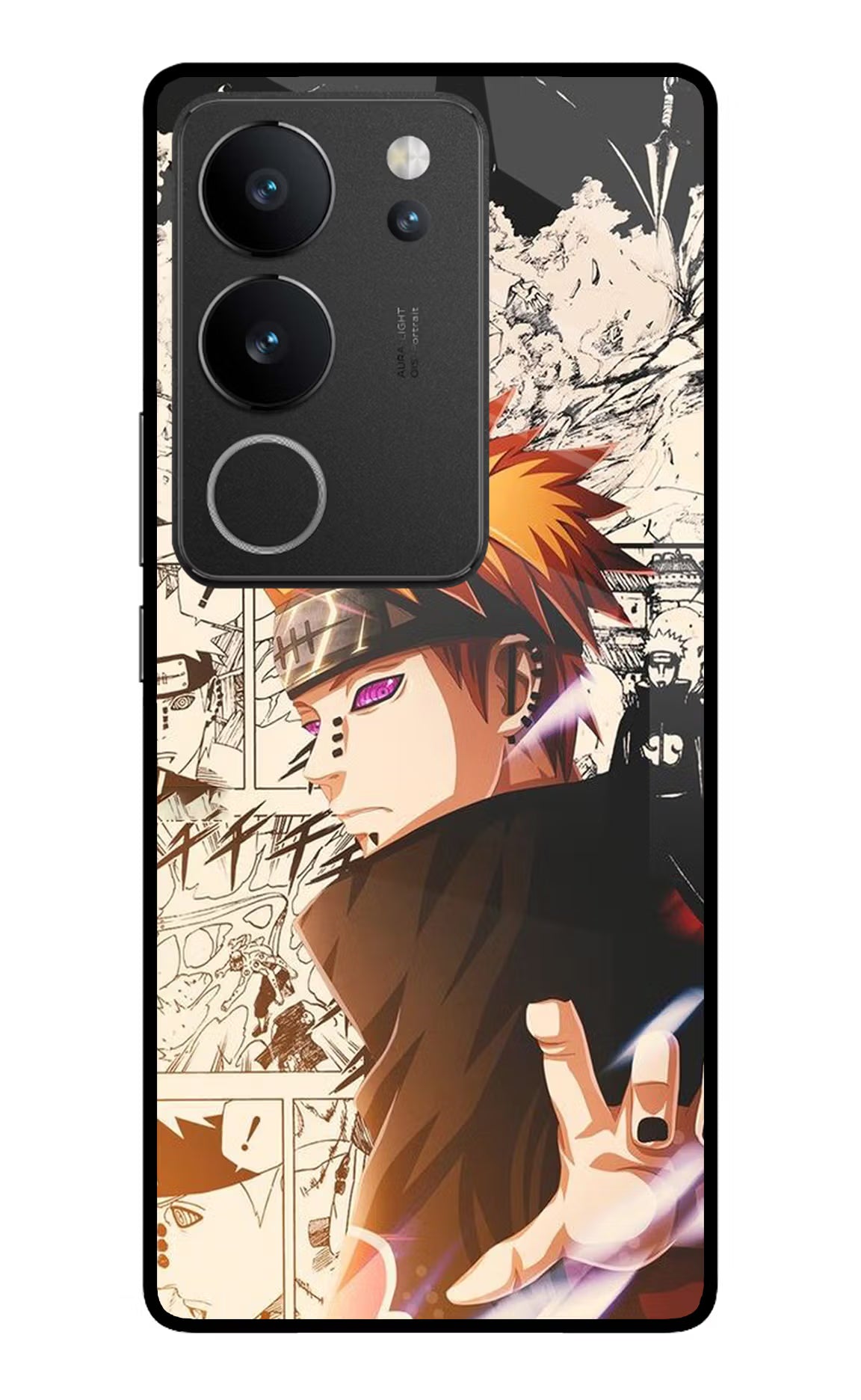 Pain Anime Vivo V29/V29 Pro Glass Case Back Cover by Casekaro