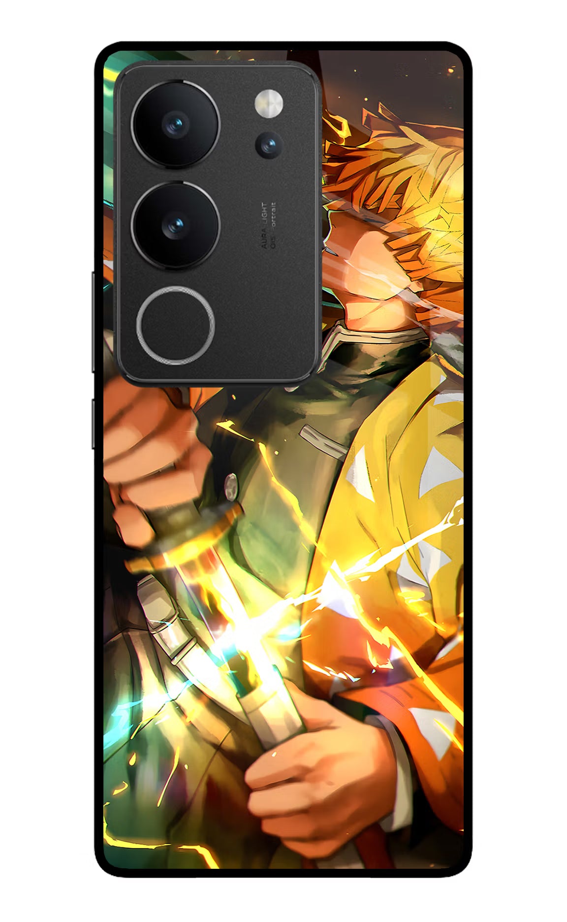 Demon Slayer Vivo V29/V29 Pro Glass Case Back Cover by Casekaro