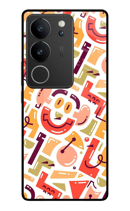 Doodle Pattern Vivo V29/V29 Pro Glass Case