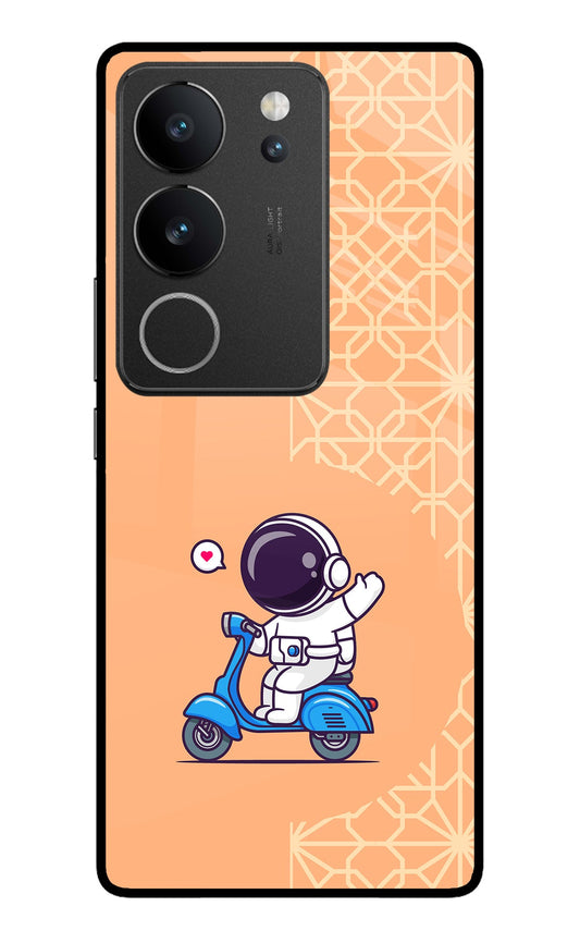 Cute Astronaut Riding Vivo V29/V29 Pro Glass Case