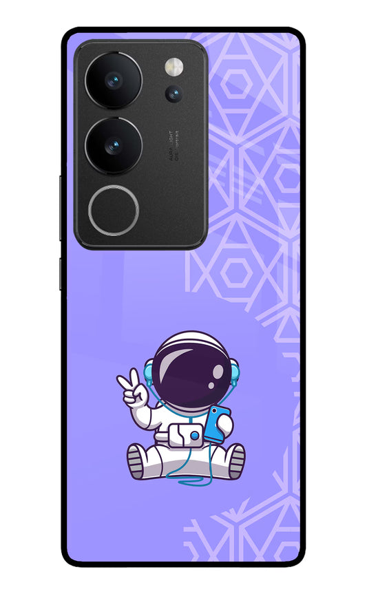 Cute Astronaut Chilling Vivo V29/V29 Pro Glass Case