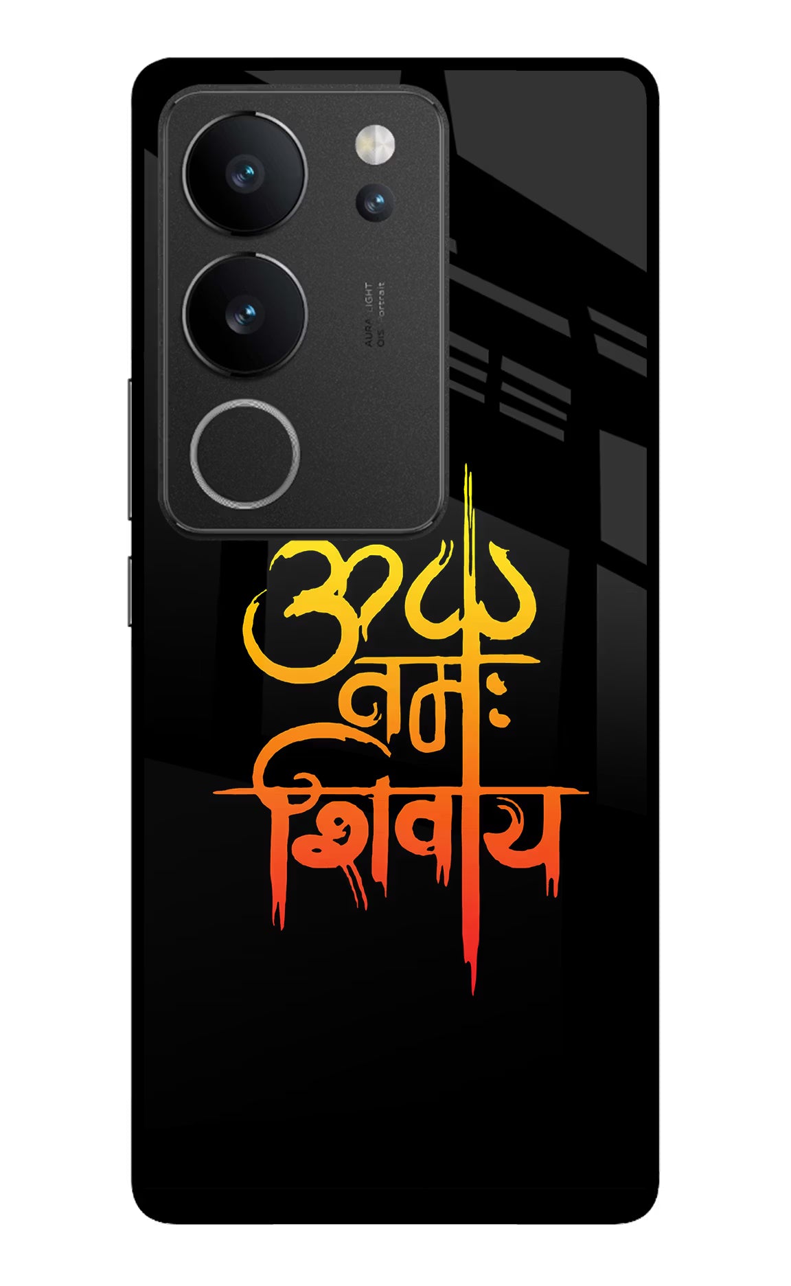 Om Namah Shivay Vivo V29/V29 Pro Glass Case Back Cover by Casekaro