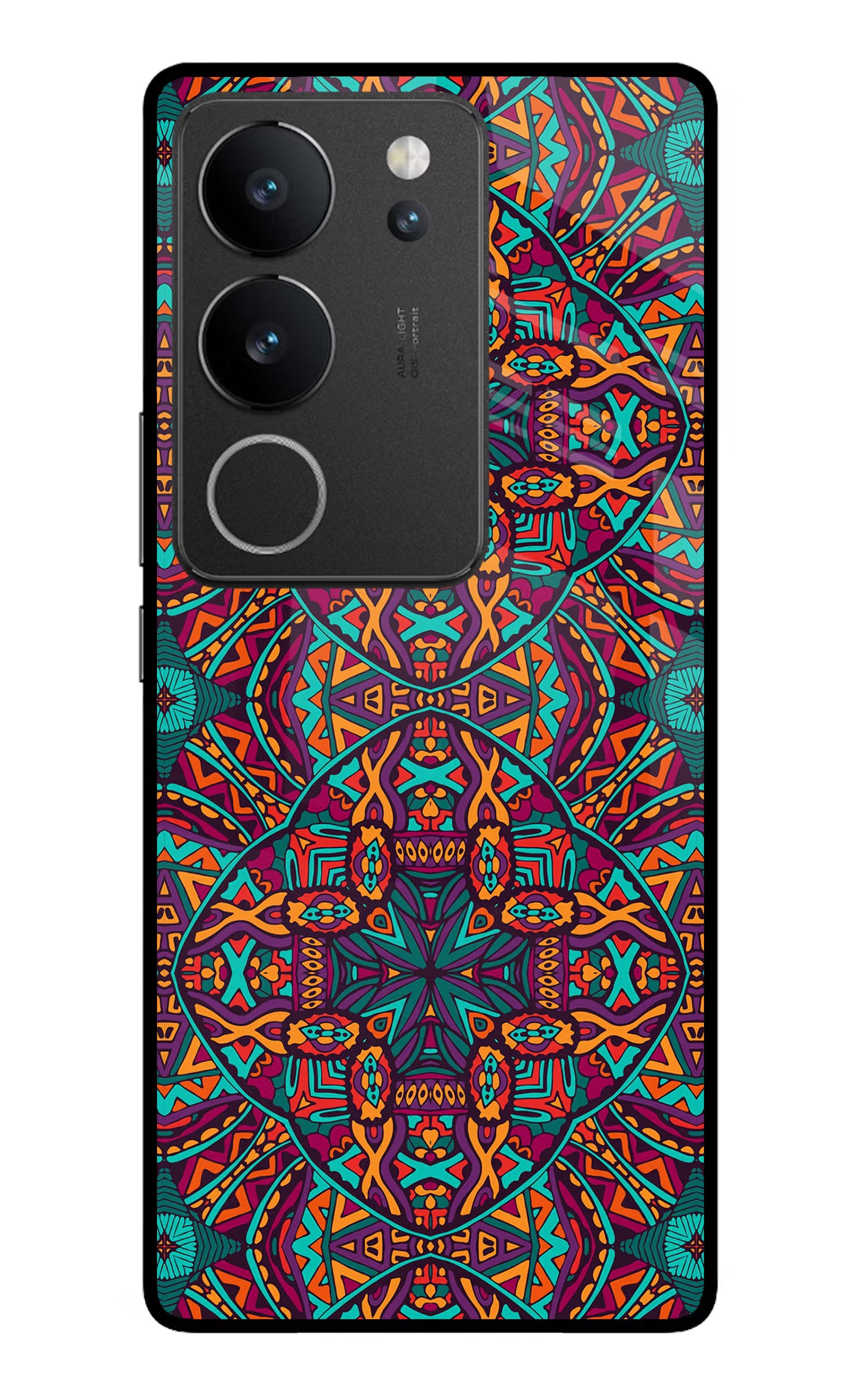 Colour Mandala Vivo V29/V29 Pro Glass Case Back Cover by Casekaro