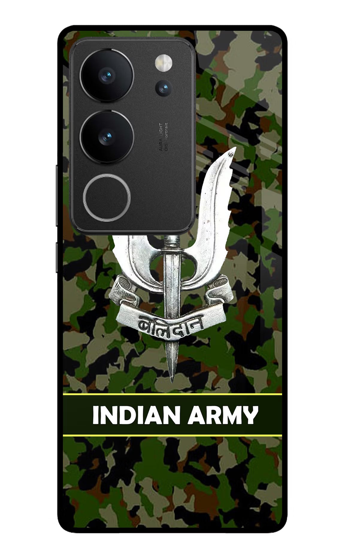Balidan Indian Logo Vivo V29/V29 Pro Glass Case Back Cover by Casekaro