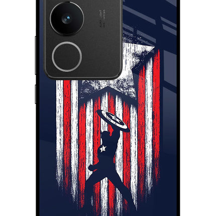 Captain America Marvel Art Vivo V29/V29 Pro Glass Case