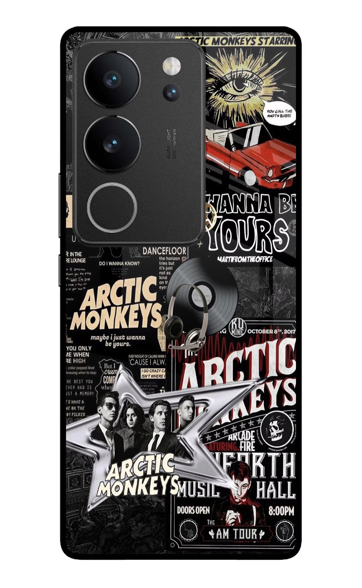 Arctic Monkeys Vivo V29/V29 Pro Glass Case Back Cover by Casekaro