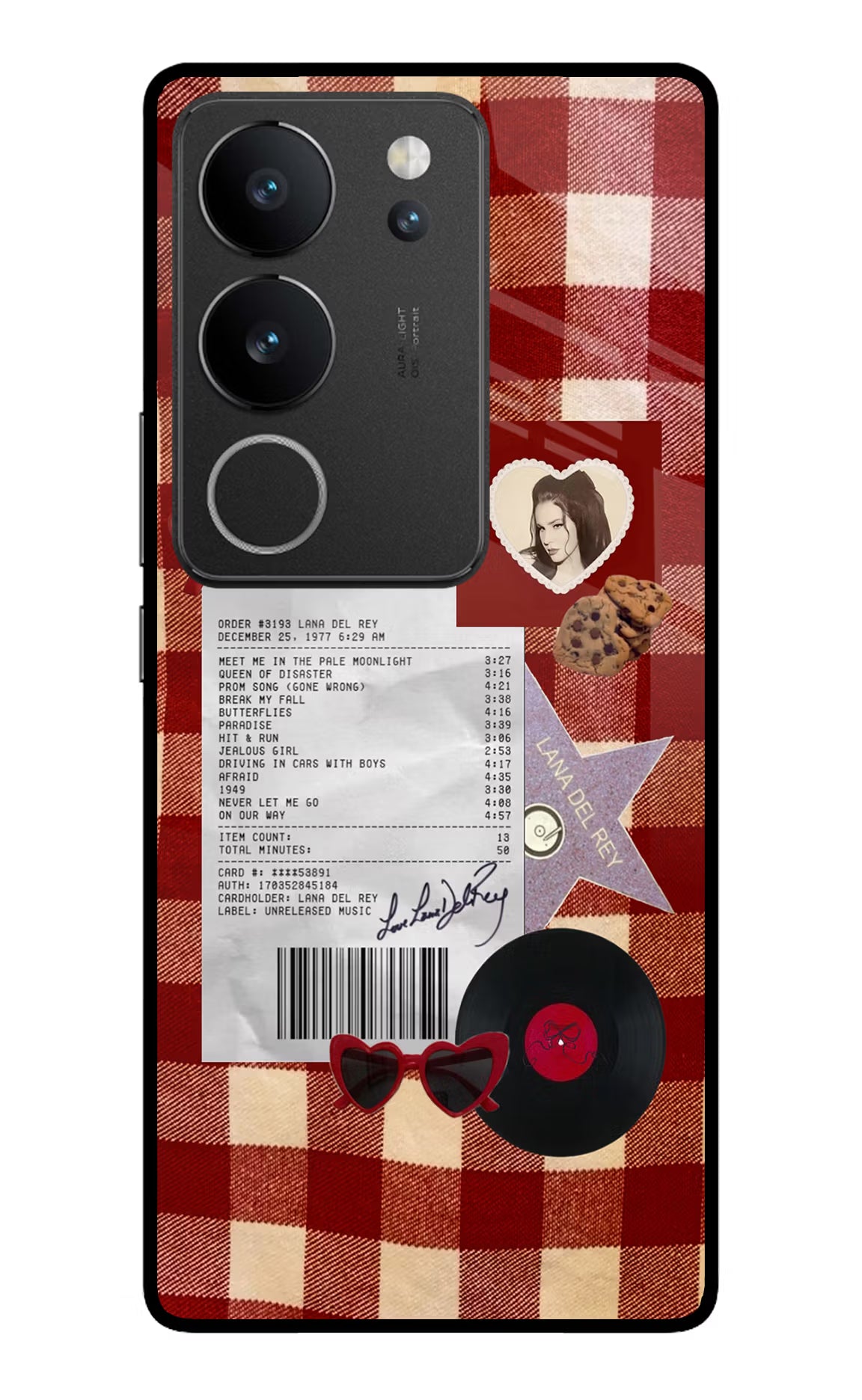 Queen of Disaster Vivo V29/V29 Pro Glass Case Back Cover by Casekaro