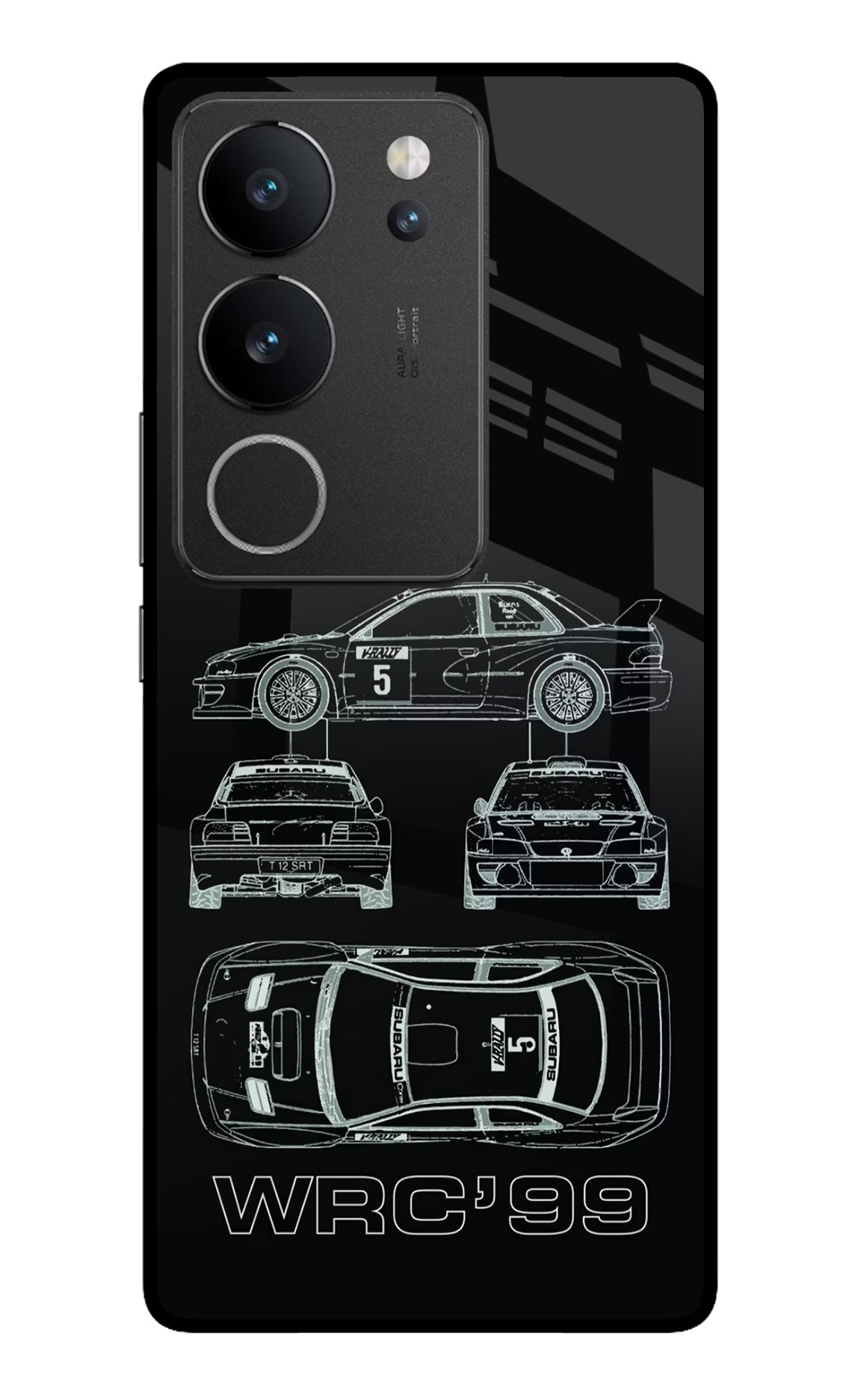 WRC'99 Vivo V29/V29 Pro Glass Case Back Cover by Casekaro